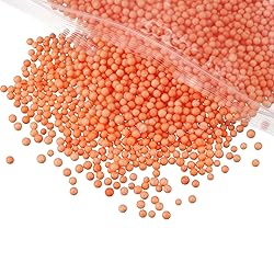 uxcell 1 Pack 0.1" Orange Foam Beads Ball Round for