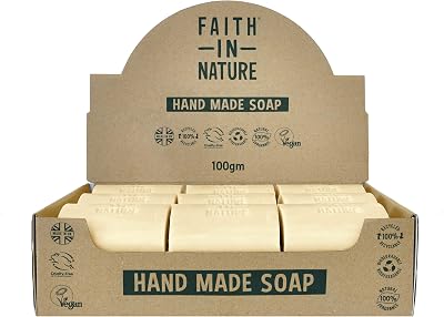 Faith In Nature Fragrance Free Hand Soap Bar Box Set 18 x 100g Vegan Cruelty
