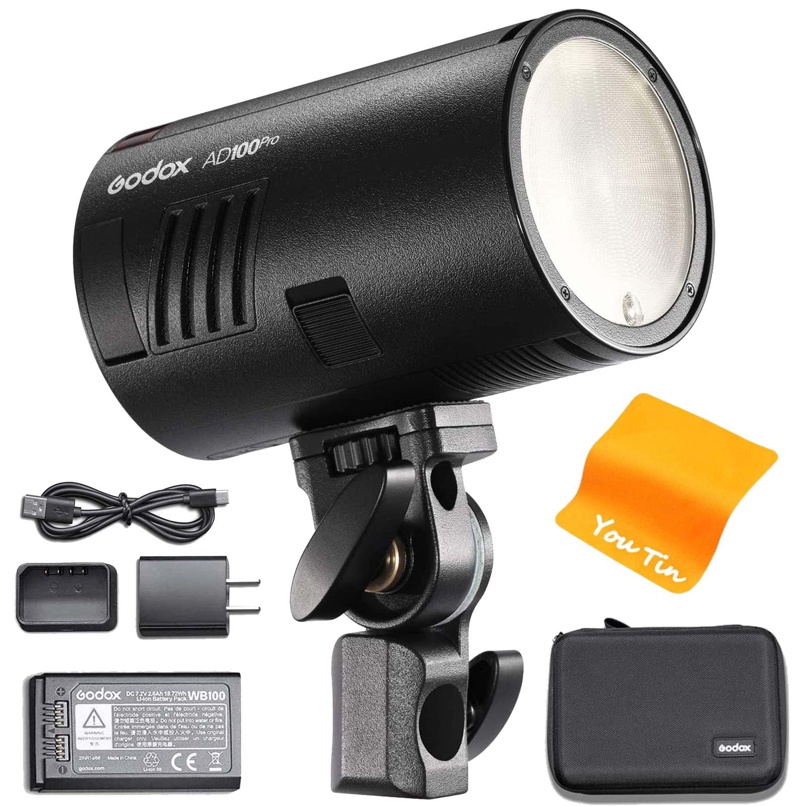 Photo 1 of Godox AD100Pro 100Ws TTL 2.4G HSS 1/8000s Pocket Flash Light, 7.2V/2600mAh Lithium Battery, 360 Full Power Flashes, 0.01-1.5s Recycling 1