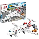 Block Builder Airplane Building Block Set (633 Pieces). Aviation Series Building Blocks for Kids and Adults