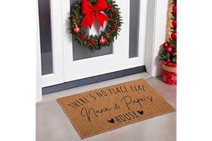 Tinideya Christmas Nana Papa Welcome Doormat for Grandma Grandparents Gifts, Gigi Mimi Gifts from Grandkids Granddaughter for Modern Farmhouse Mat Decor(Nana Papa,29 x 17 Inch)