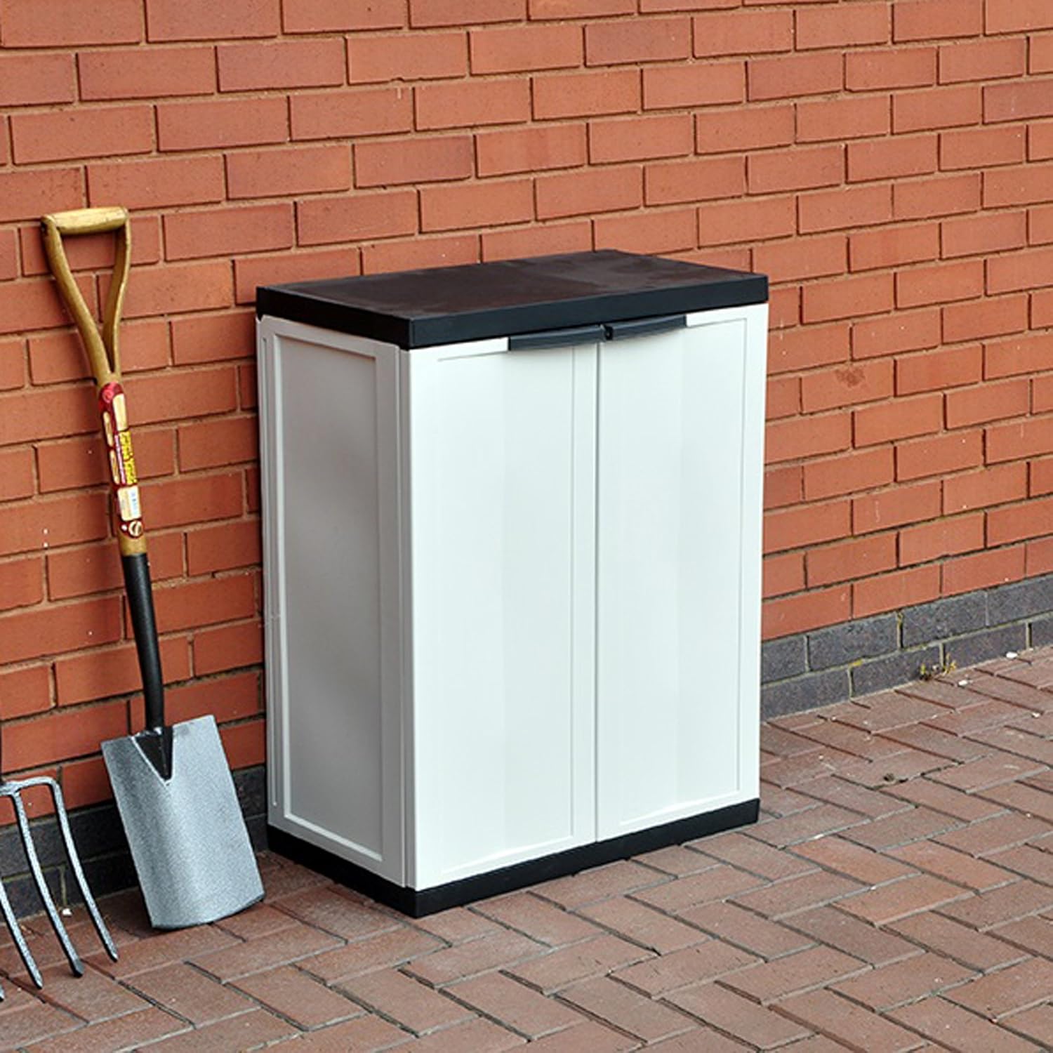 FunkyBuys® Medium Garden Storage Chest Cupboard Box w/Shelves