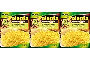 VALUBNDL: Instant Italian Polenta with Cheese (Bulk 3-Pack) – 510g Total (170g Packs) – Creamy & Savory Quick-Cook Cornmeal –
