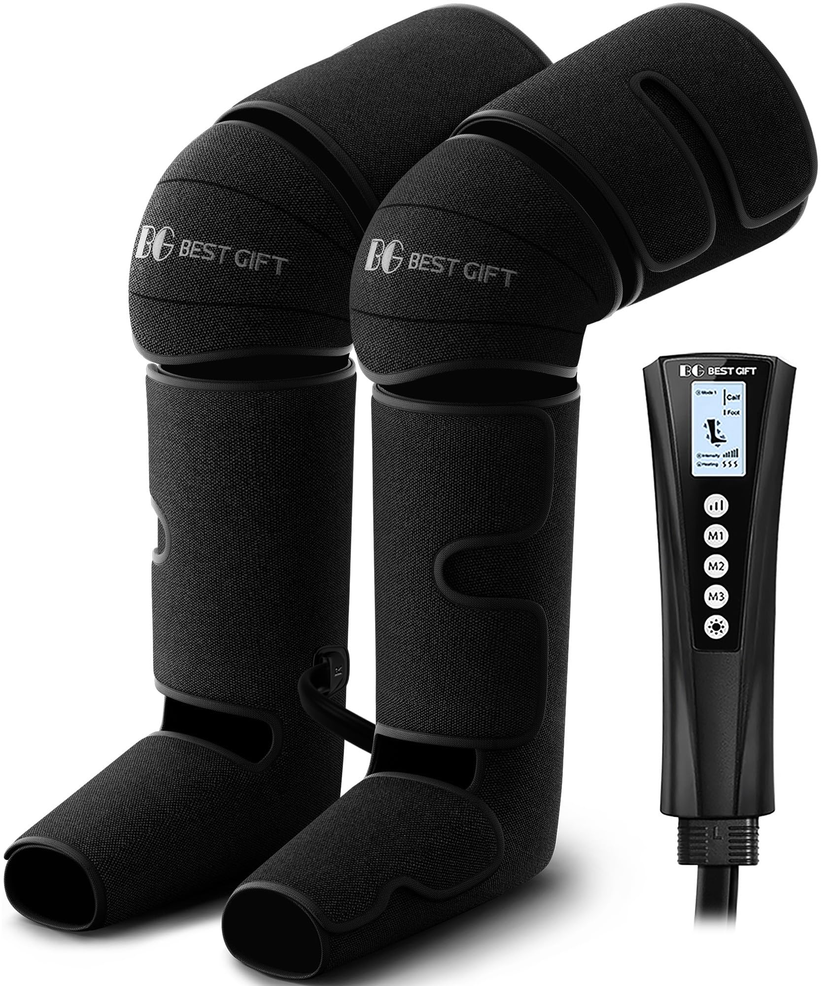 Photo 1 of Bestgift Christmas Gifts for Men, Women, Mom, Dad, Mother's Day, Father's Day, Air Compression Massager with Heat for Foot, Leg, Calf, Thigh, Knee, Helpful for Muscle Fatigue, Cramps, Swelling, Edema
