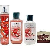 Bath & Body Works Country Apple - Trio Gift Set - Fine Fragrance Mist, Body Wash and Body Lotion with a Cherry On Top Bar Soap