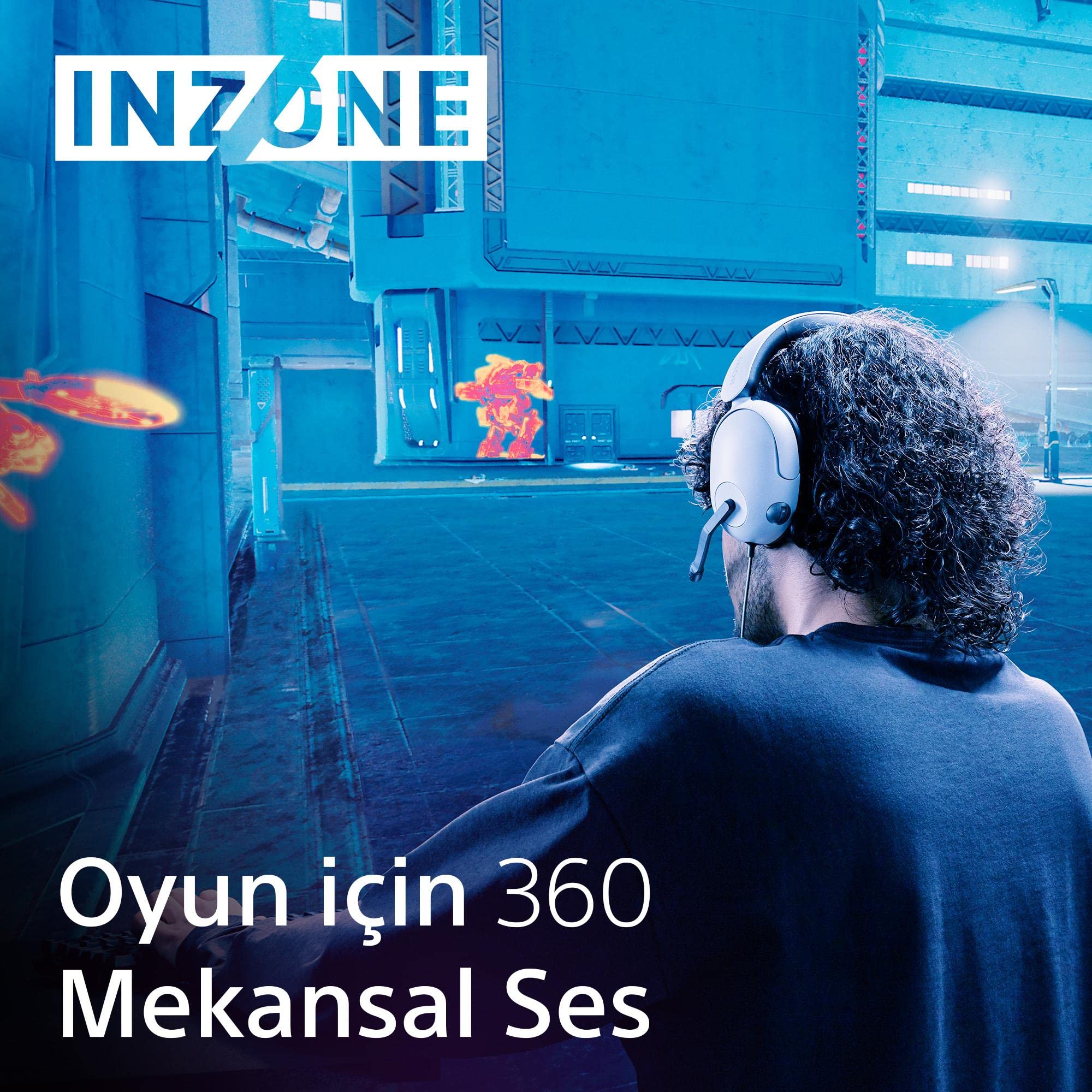 Sony INZONE H3 Gaming Headset - 360 Spatial Sound für Spiele - Hochwertiges Boom-Mikrofon - PC/PlayStation5, Weiß, Norme 5
