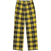 Tartan Yellow Pajama Pants Plaid Pajama Bottoms Soft Sleep Pjs Lounge Pants S