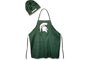 Pro Specialties Group NCAA Michigan State Spartans Mens Chef Hat & Apron, Full Color Team Logo, one size