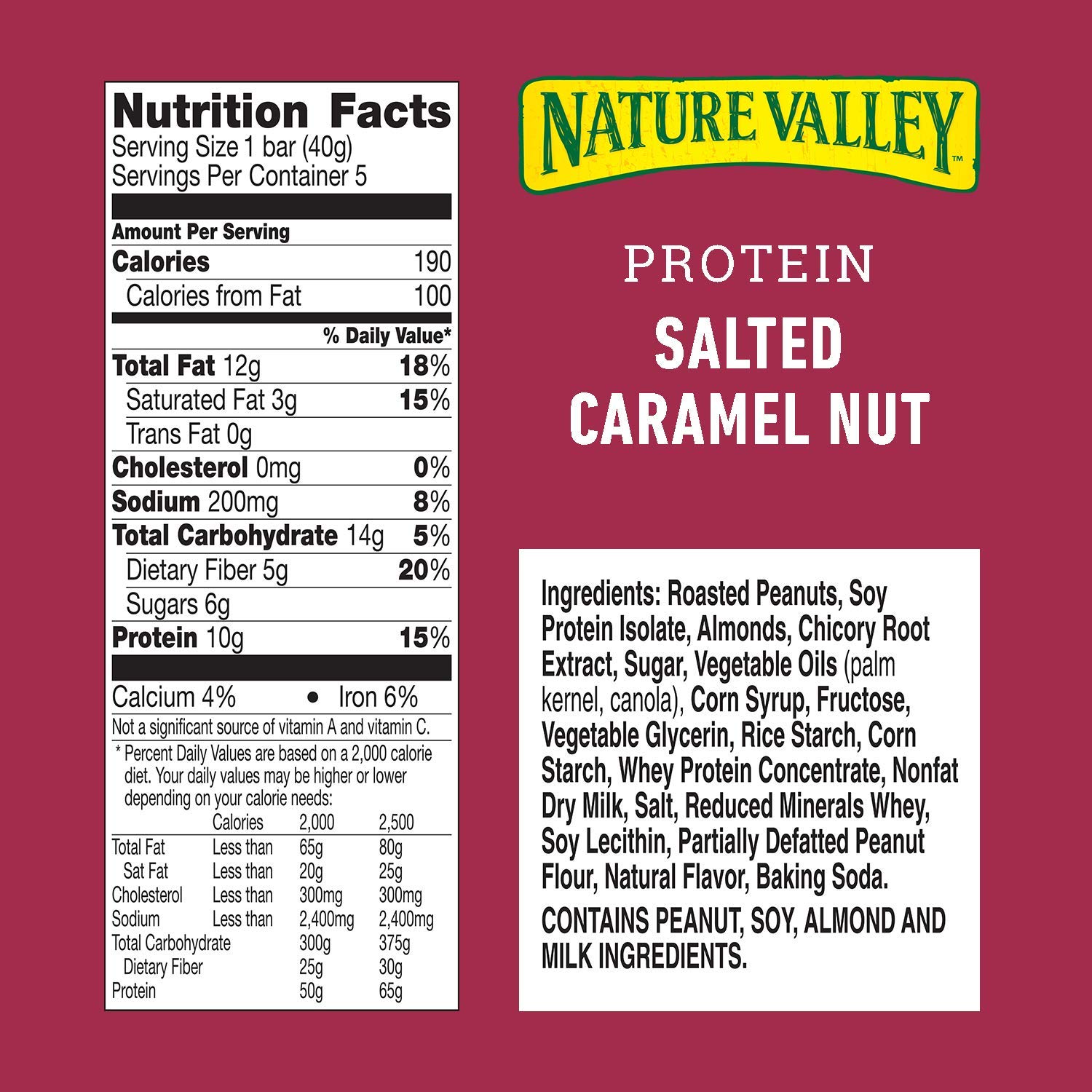 31 Nature Valley Protein Bar Nutrition Label Labels Database 2020