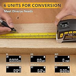 Alloyman 2-in-1 Digital Tape Measure, 16Ft