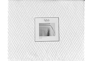 Piu Belle Portugal Solid White Matelasse Bedspead Coverlet with a Textured Woven Diamond Chevron Pattern (Queen)
