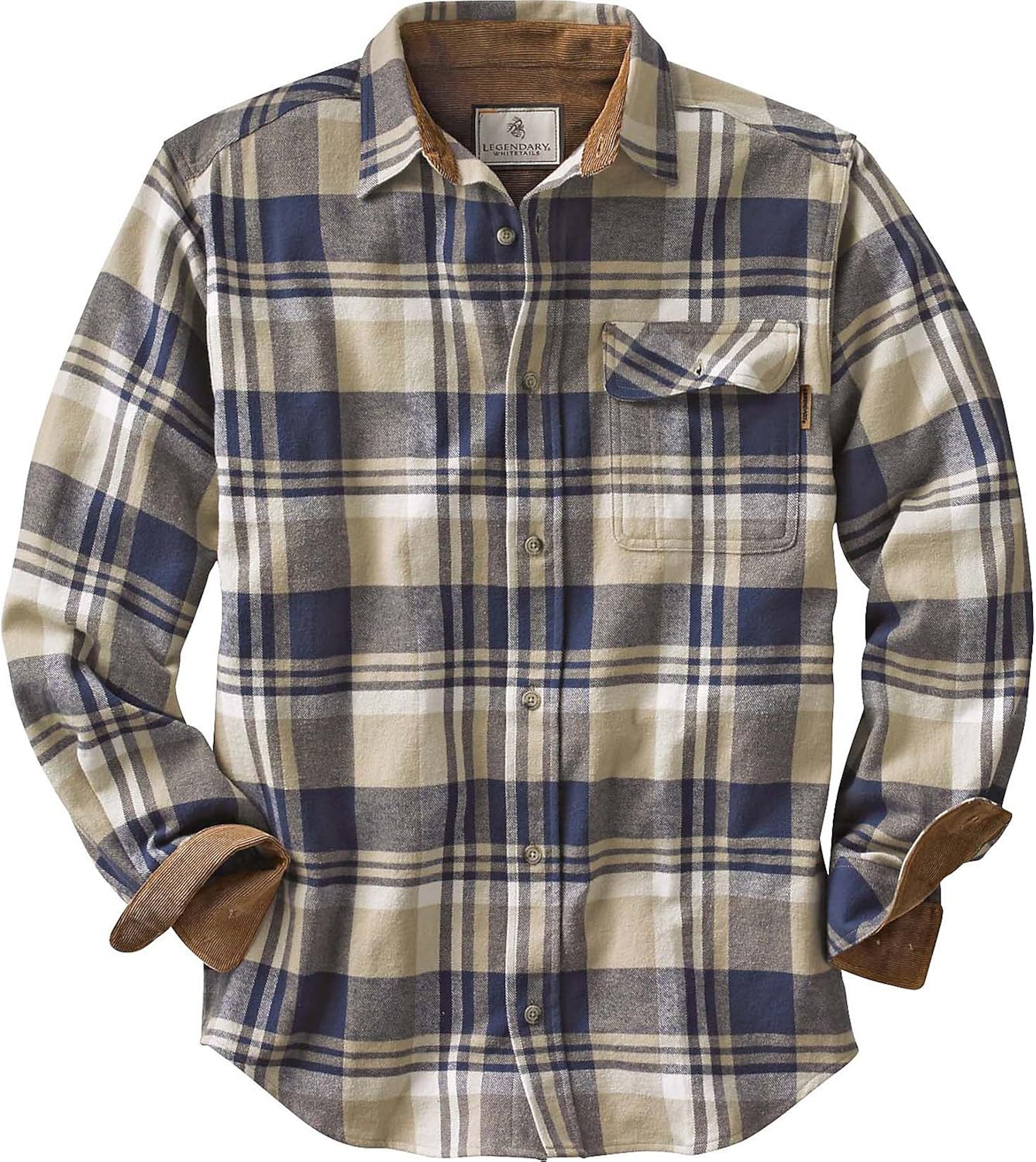 Legendary Whitetails Men's Buck Camp Flannel Shirt: Clothing