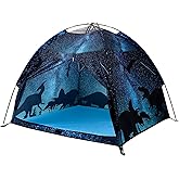 Kids Play Tent Lucky Castle Playhouse for Boys and Girls Easy Fun Dome Tent Camping Playground Pop Up Tent for Kids Indoor and Outdoor Imaginative Play Perfect Kid's Gift (Black Dinosaur)