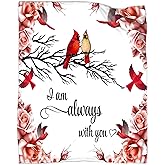 Anydia Cardinal Memorial Blanket Gifts for Lover 40 x 50 Inch for Kid, Fannel Fleece Throw Blanket Super Soft Throws Blanket for Bed Couch Sofa