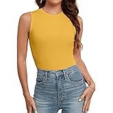 AUHEGN Tank Tops for Women Summer Sleeveless Racerback Casual Basic Ribbed Slim Fitted Shirts