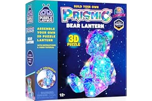 PURPLE LADYBUG Prismic 3D Bear Puzzle Nightlight, DIY Crafts for Teens, Easter Gifts for Boys and Girls, Birthday Gifts, Valentines Crafts, Teen Room Decor