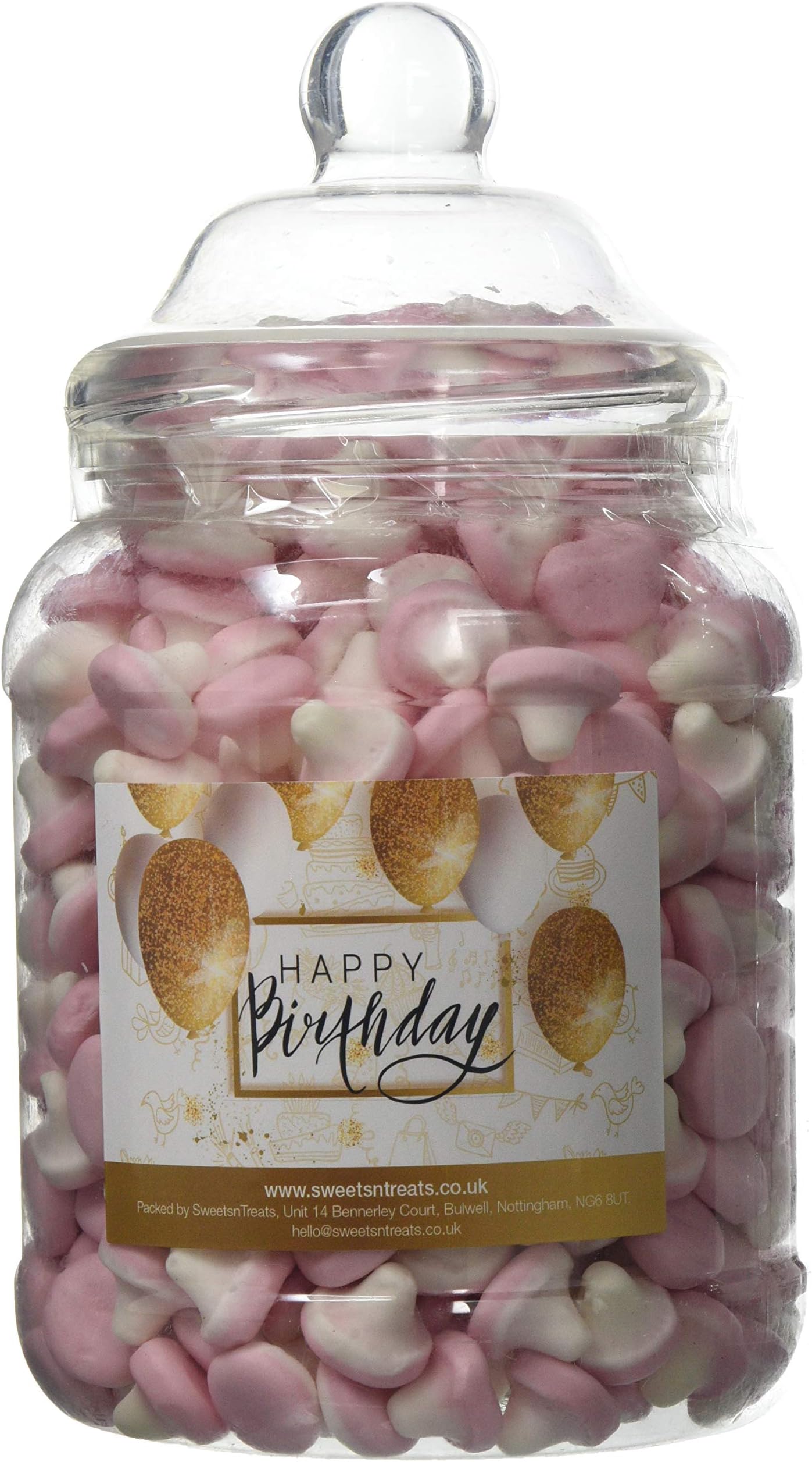 Mr Tubbys Jelly Mushrooms - Happy Birthday Gold Label - Large Jar 1200g(Pack of 1)