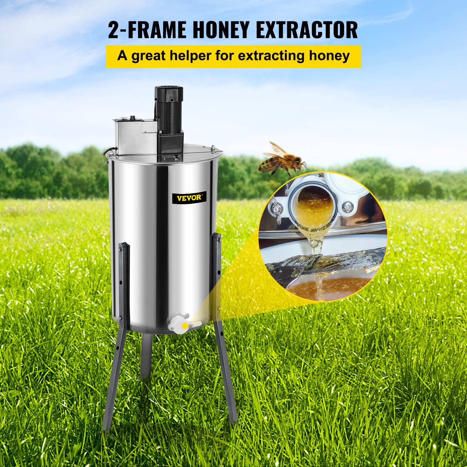 Mua BestEquip Electric Honey Extractor Separator 2 Frame Bee Extractor ...
