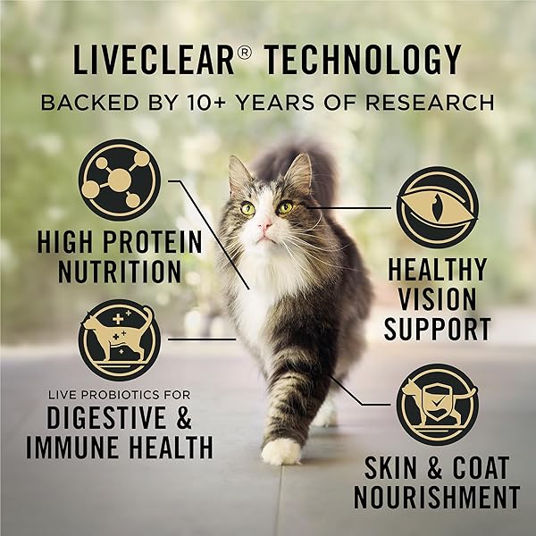 PURINA PRO PLAN ALLERGEN REDUCING, HIGH PROTEIN CAT FOOD, LIVECLEAR SALMON AND RICE FORMULA
