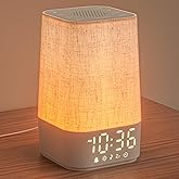 LIORQUE Sunrise Alarm Clock Wake Up Light with 30 Soothing Sounds Dimmable Display, Digital Alarm Clock with Mains Powered fo