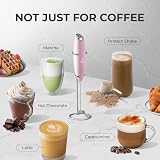 Zulay Kitchen Powerful Milk Frother Handheld Foam Wand with Stand view 4