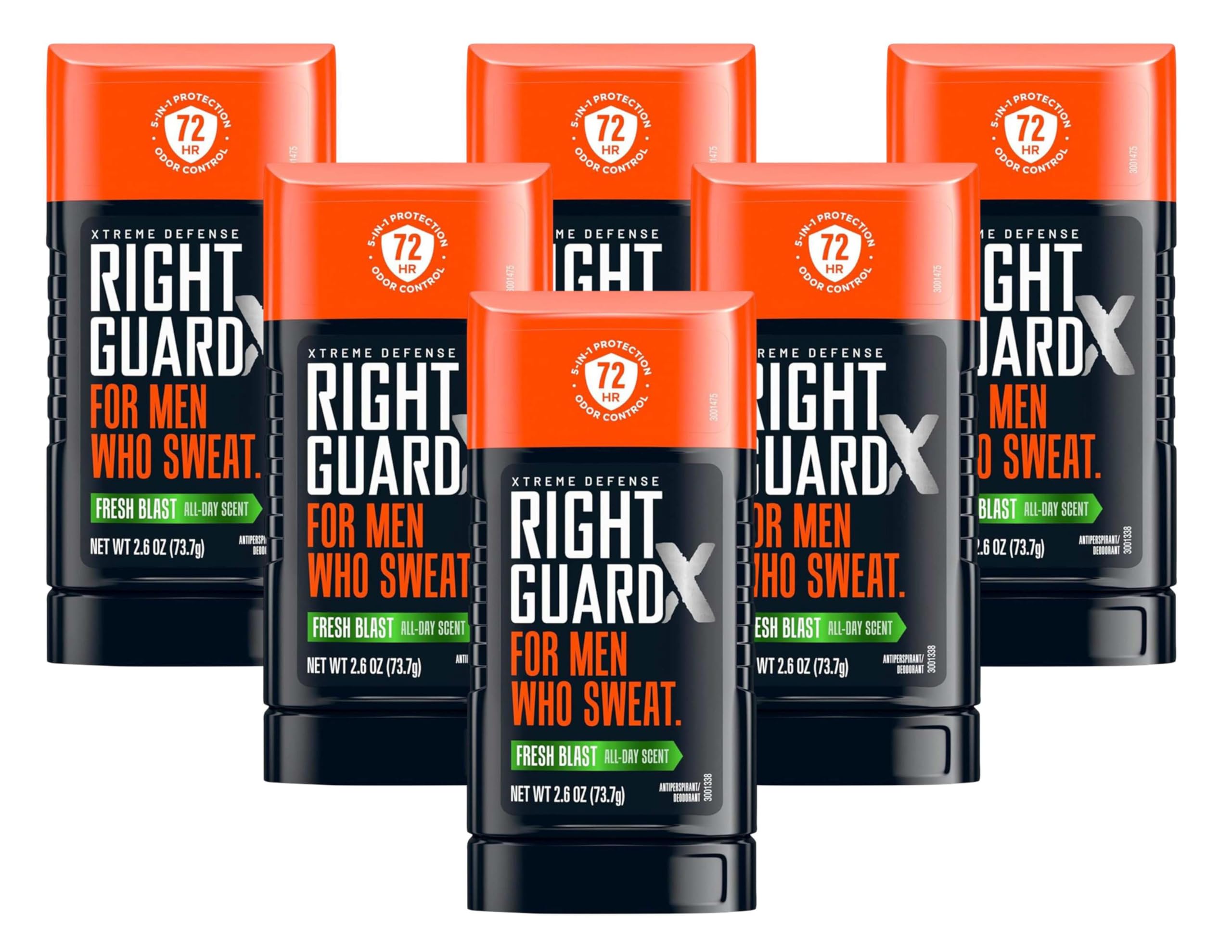 Photo 1 of *PARTIAL SET - See Clerk Notes*
Right Guard Xtreme Defense Fresh Blast Solid 2.6 Ounce 72Hr (76ml) (Pack of 6)