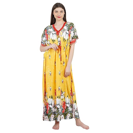 kaftan nighty satin