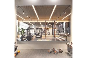 pertetey Home Gym Mirror, 56X16 Inch-3PCS, Frameless Large Full Body Mirror Yoga Mirror, Tempered Glass Mirror, Full Length Wall Mounted Mirror for Gym, Yoga Studio, Bedroom, Dancing Studio