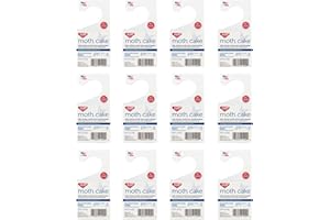 Enoz Moth Cakes – 12 Pack – Easily Hangs in Closets & Garment Bags – Kills Clothes Moths, Carpet Beetles, Eggs & Larvae – Treats 6.25 Cubic Feet