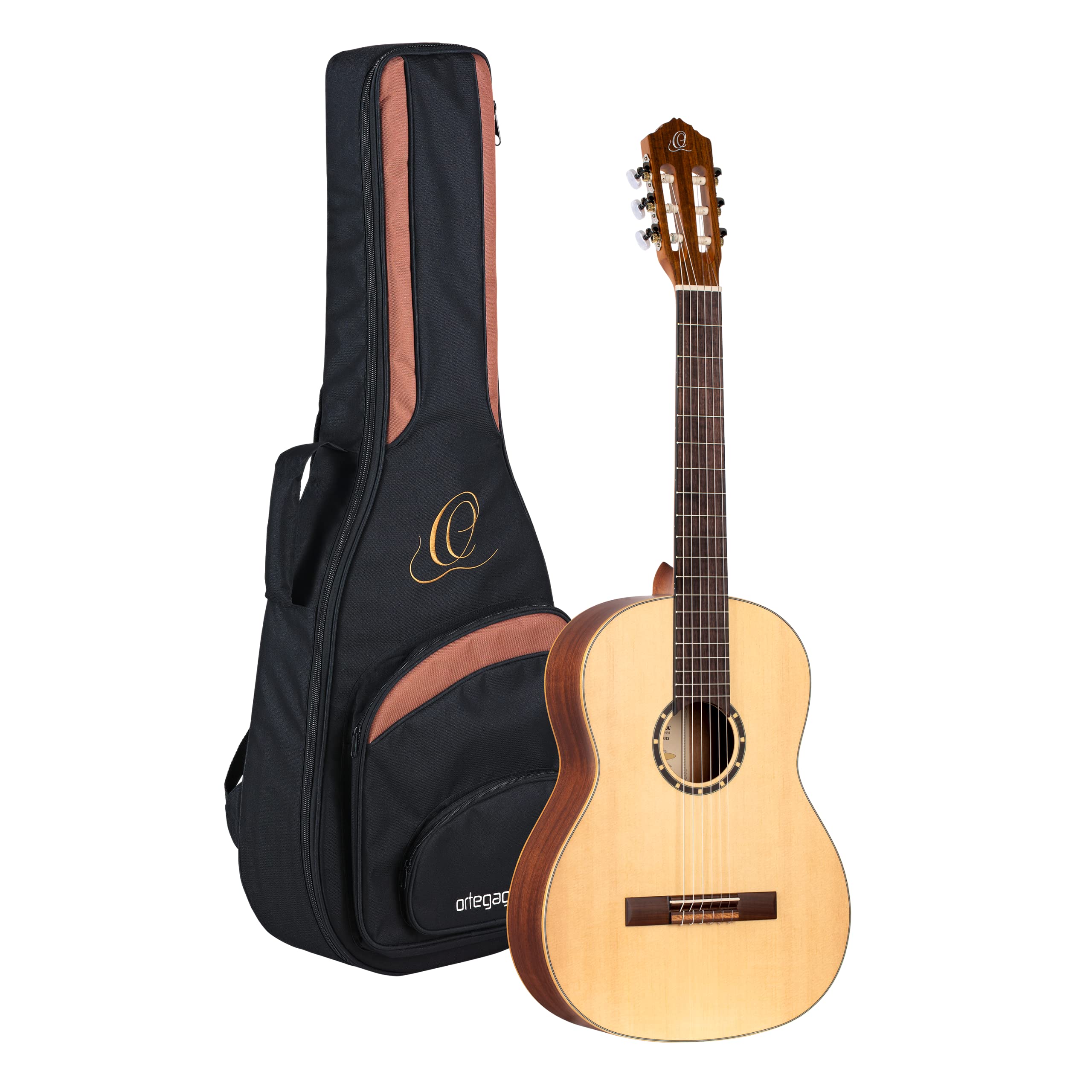 Ortega Guitars 4/4 Classical Guitar – Family Series – Including Gig Bag – Spruce, Mahogany, Natural (R121)