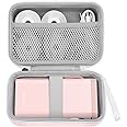 Nelko Genuine Case Compatible P21 Label Maker, Compatible with Most Mini Label Printers, for Labeler Makers & Labeling Tapes, Box with Mesh Pocket for Batteries Accessories (Case Only), Pink