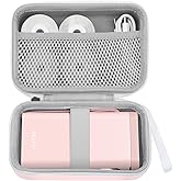 Nelko Genuine Case Compatible P21 Label Maker, Compatible with Most Mini Label Printers, for Labeler Makers & Labeling Tapes, Box with Mesh Pocket for Batteries Accessories (Case Only), Pink
