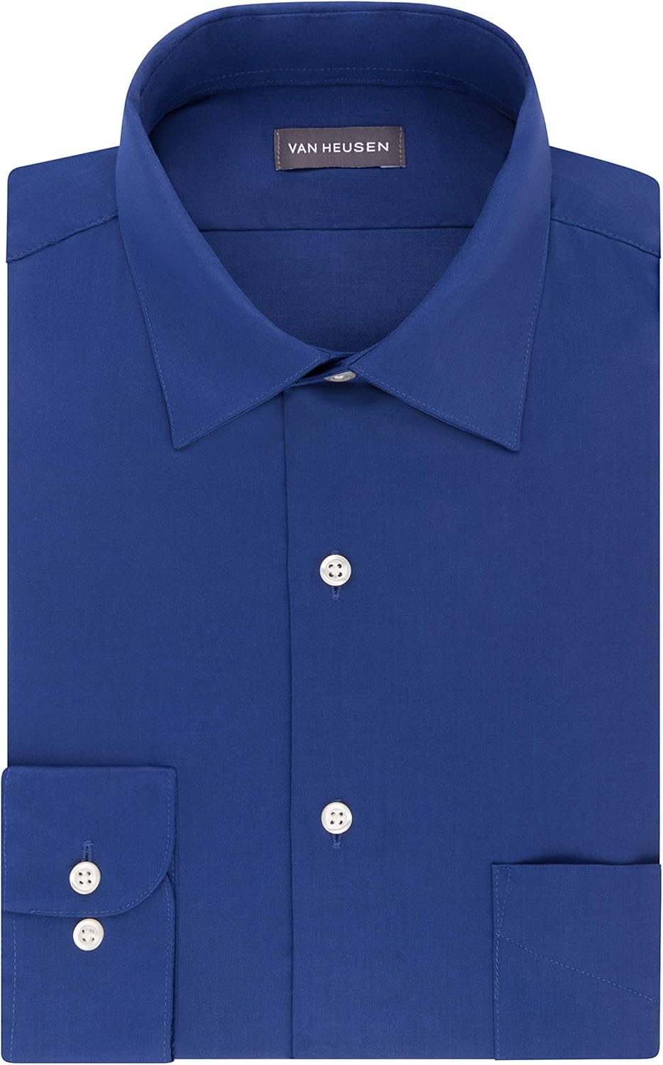 Van Heusen Men's BIG FIT Dress Shirts Lux Sateen Stretch Solid (Big and Tall): Clothing
