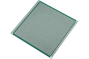 FR4 Single-Sided PCB Circuit Board for DIY Electronics Projects, 10 x 10 cm (100 mm), 0.16 cm Thick, Pre-Tinned Pads, 2.54 mm