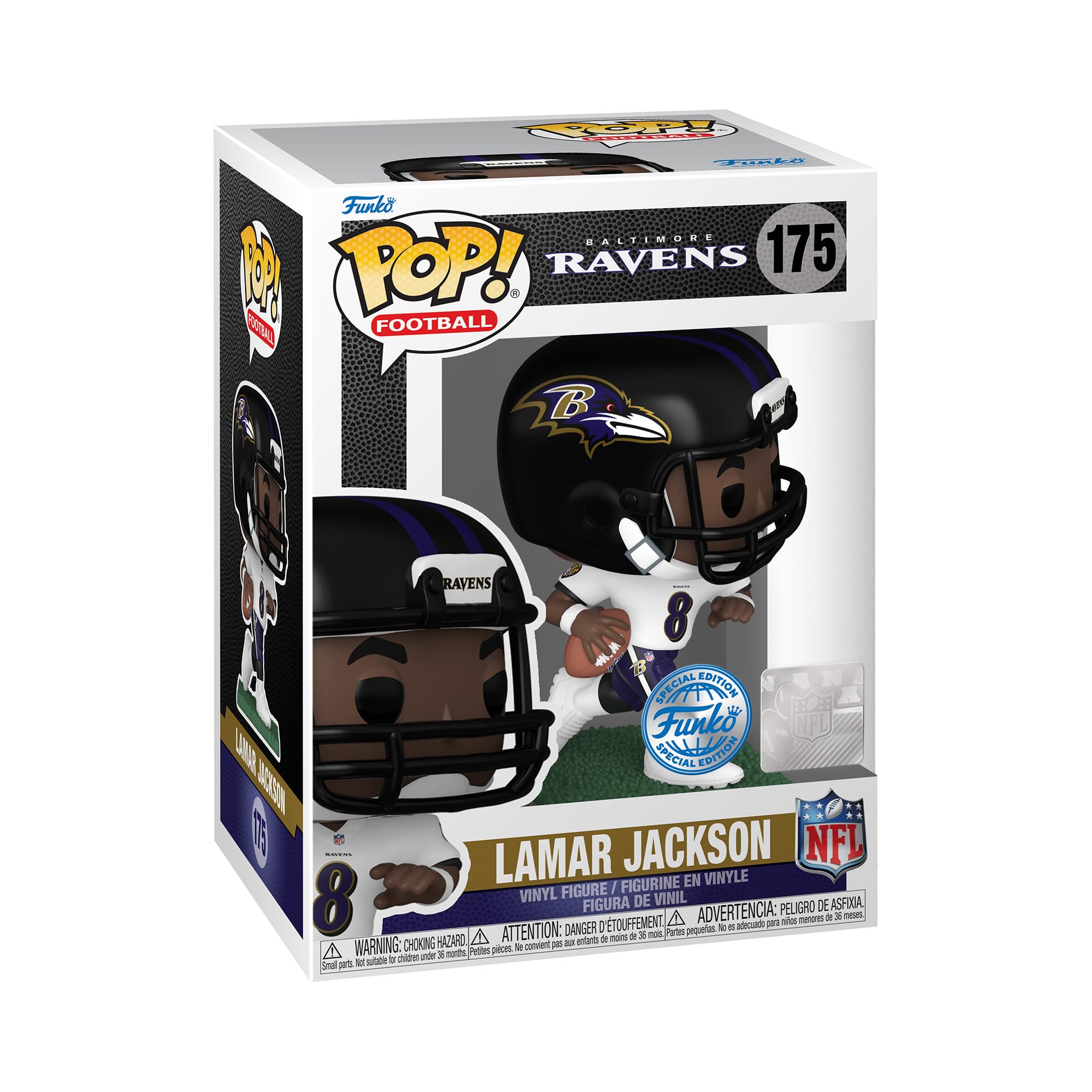Funko POP! NFL: Ravens - Lamar Jackson - (Away) - Collectable Vinyl Figure - Gift Idea - Official Merchandise - Toys for Kids & Adults - Sports Fans - Model Figure for Collectors and Display