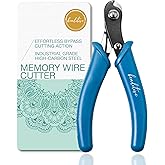 Beaditive Memory Wire Cutter | Jewelry Making, Beading, Crafting | High-Carbon Steel | 5-Inch (Lake Blue)