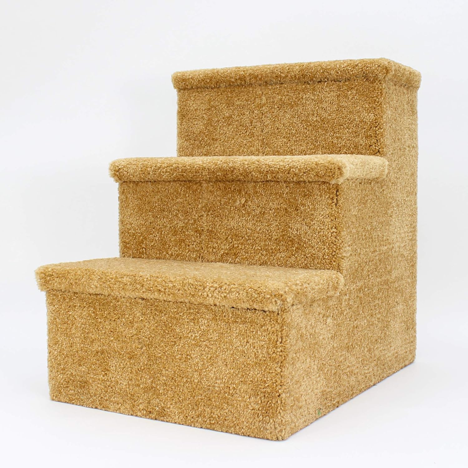 Penn-Plax 3 Step Carpeted Pet Stairs for Both Cats and Dogs Holds Up to 150 LBS 12.75 Inches High, Beige : Pet Supplies
