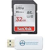 SanDisk 32GB SDHC SD Ultra Memory Card Works with Canon EOS Rebel T7, Rebel T6, 77D Digital Camera Class 10 (SDSDUNR-032G-GN6