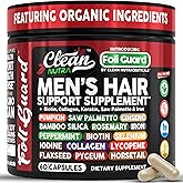 Hair Growth Supplement For Men | Biotin Hair Vitamins Collagen Pumpkin Seed Saw Palmetto Iron Ginseng Bamboo Silica Rosemary Peppermint Keratin Selenium Iodine Flaxseed Horsetail Vitamin A C D3 E B12