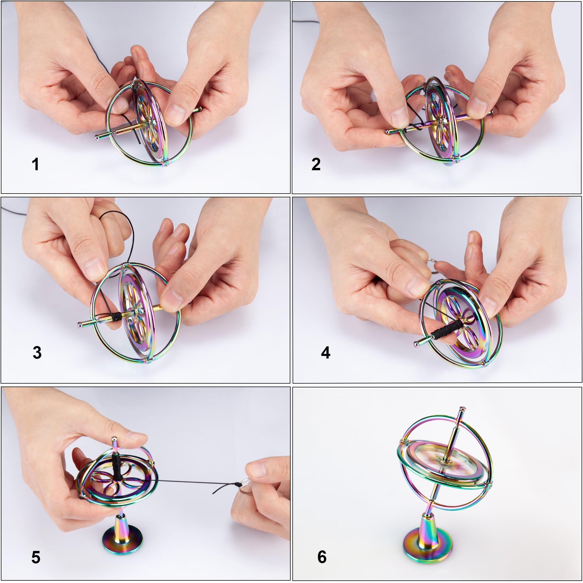 Gyroscope Gift Mua QLKUNLA Gyroscope Toy Metal Anti Gravity Rotating Desk Gyroscope ...