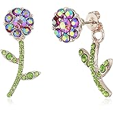 Betsey Johnson Flower Front Back Earrings-Jackets