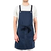 Caldo Crossback Kitchen Apron for Cooking (Navy)