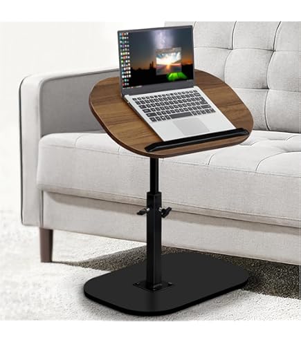 Amazon.com: Aoligrace Walnut Couch Side Table, Adjustable