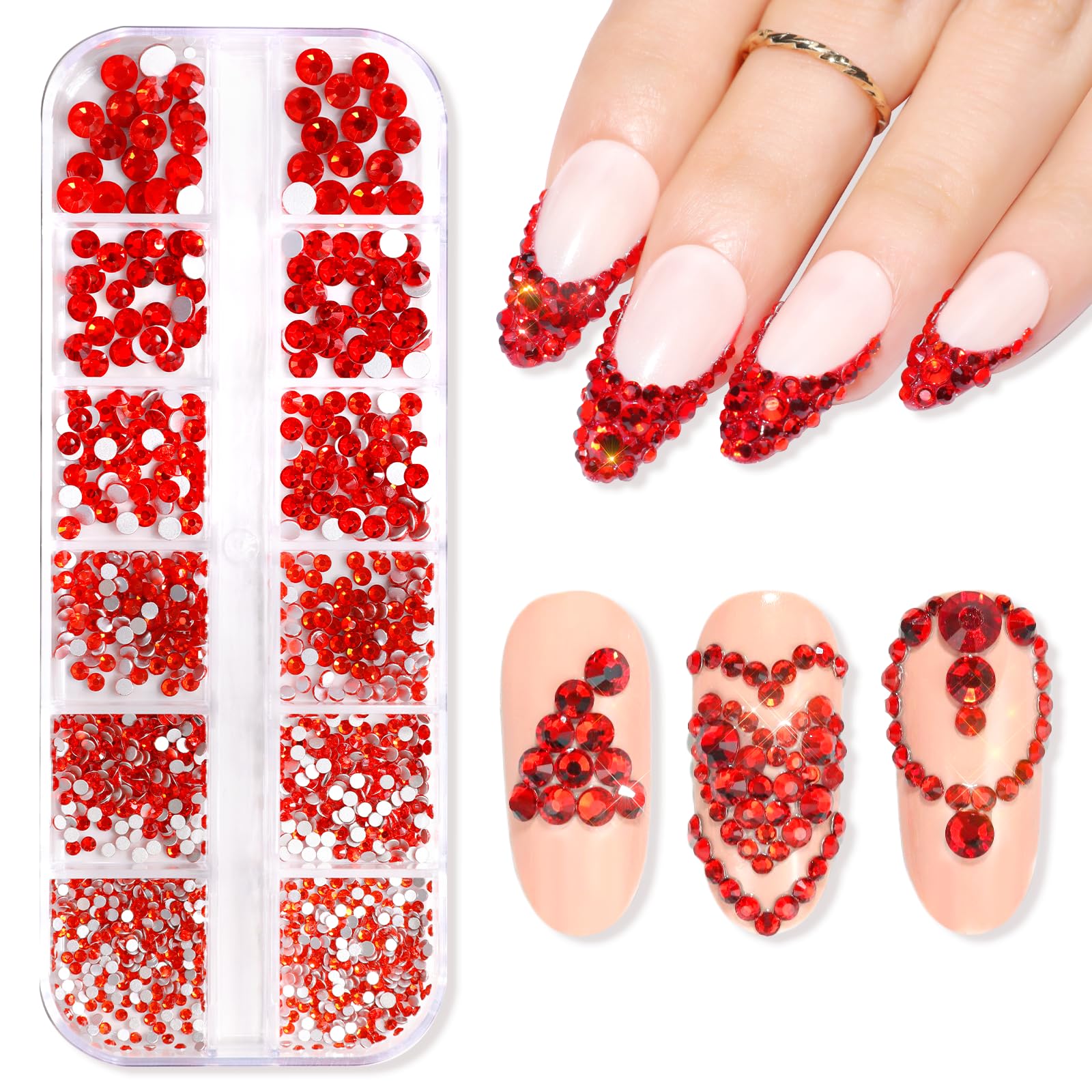 Makartt Crystal Nail Gems, Flat Back Rhinestones for DIY Crafts & Makeup Accessories