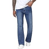 MZNBURAM Men's Flared Jeans Slim Fit Bell Bottom Denim Pants - Stretch Old Money Quiet Luxury Casual Everyday Trousers