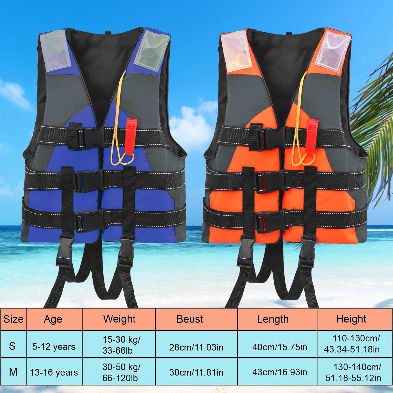 Schwimmweste für Kinder, ideale Schwimmhilfe für Jungen und Mädchen, Schwimmen Jacke mit Einstellbare Sicherheits Straps, Schwimmweste für Wassersport 2