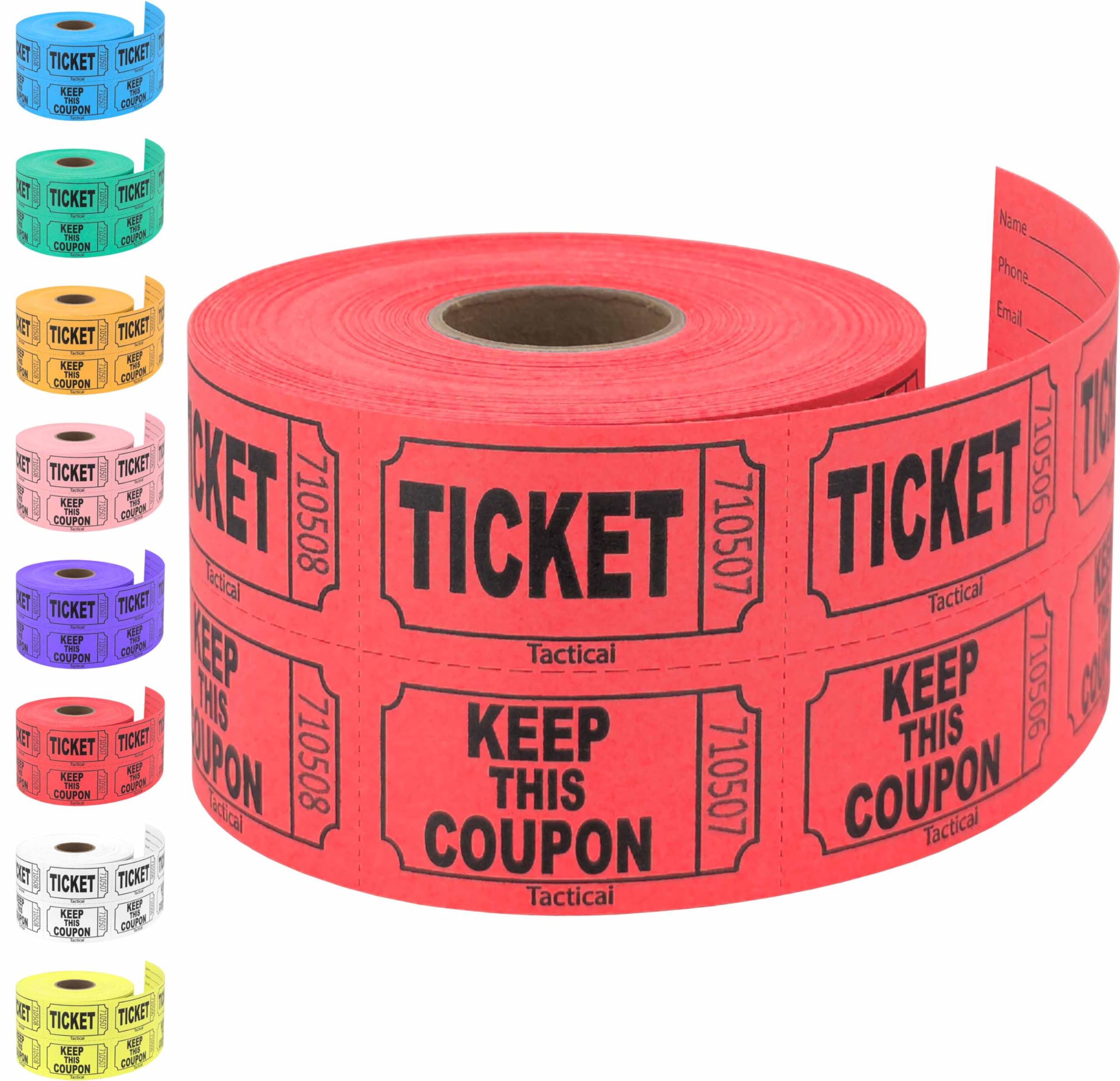 Tacticai 500 Raffle Tickets, Red
