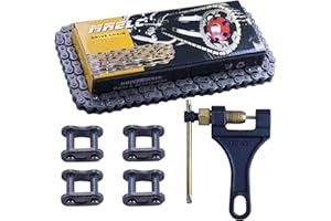 MRELC 428H Motorcycle Chain+ Chain Breaker,118-links Heavy Duty Drive Chain