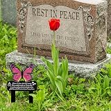 Chihutown Memorial Grave Stake Butterfly Acrylic Memorial Plaque 9.8x7.9 in view 4