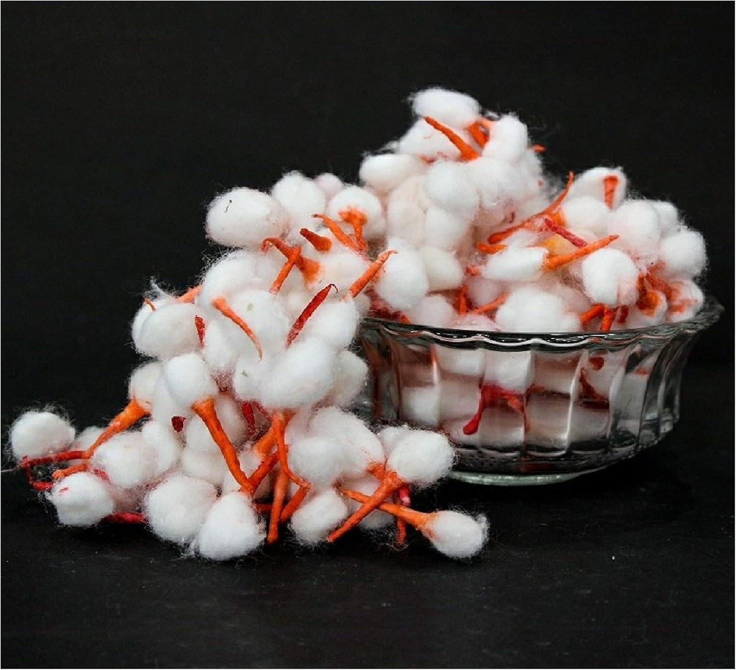 Oil Lamps & Accessories - IS4A 500 pcs Handicrafts Cotton Wool Oil Lamp Wicks (Aarti, Arti Jyot Jot Batti Bati) for Diya Diva-Used for Lighting Lamp in Temple Home for Puja Pooja (500)